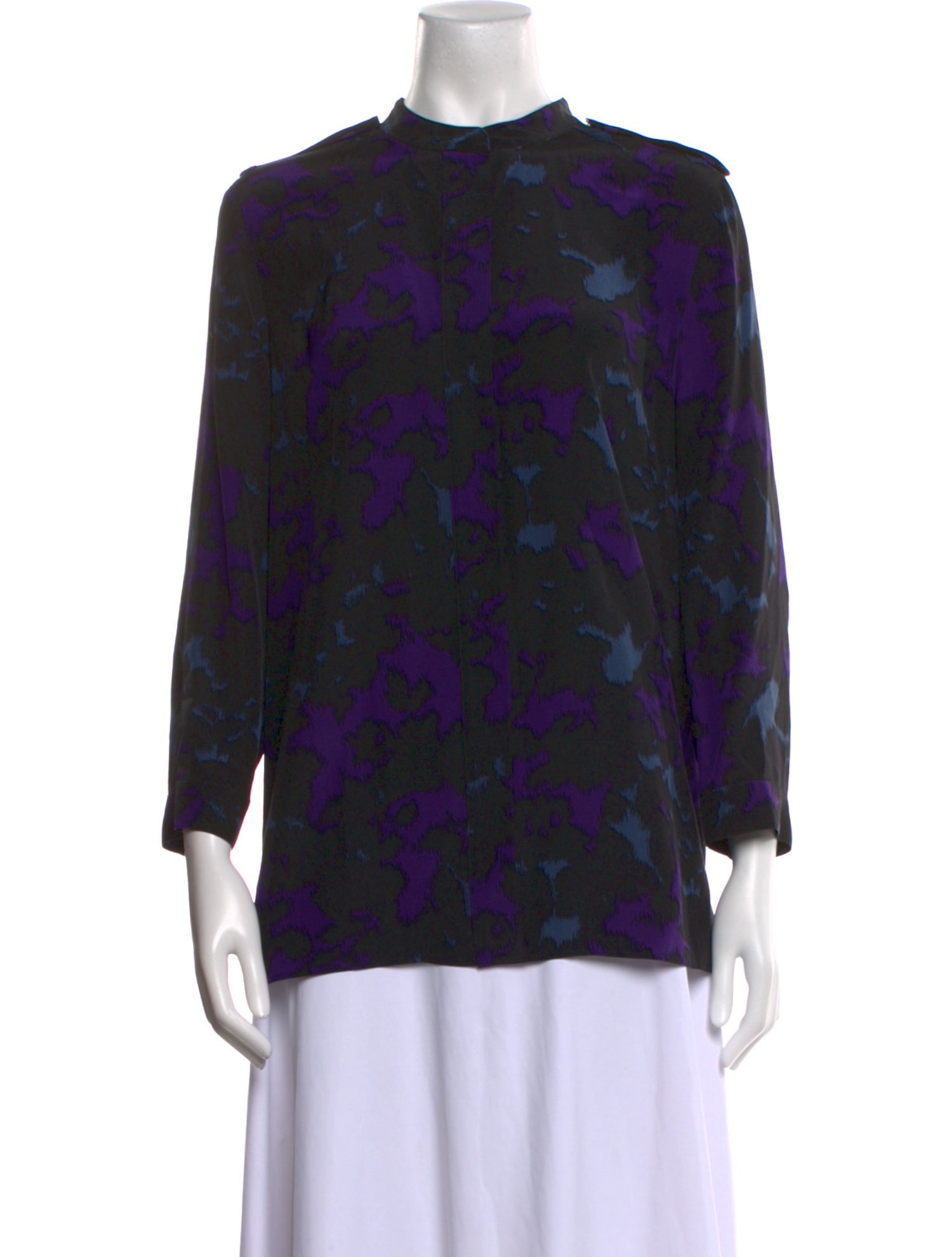 Burberry Silk Floral Print Blouse